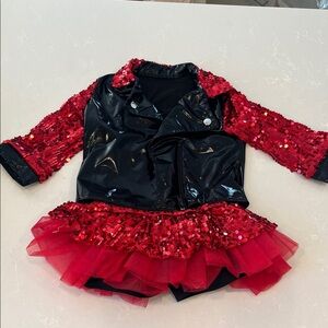 Kids Red and Black Sequin Costume